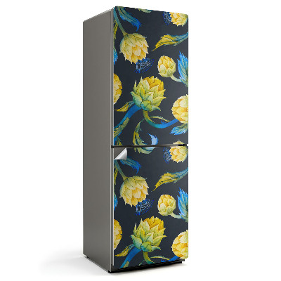 Tapeta na lednici Květinový motiv v malířském stylu