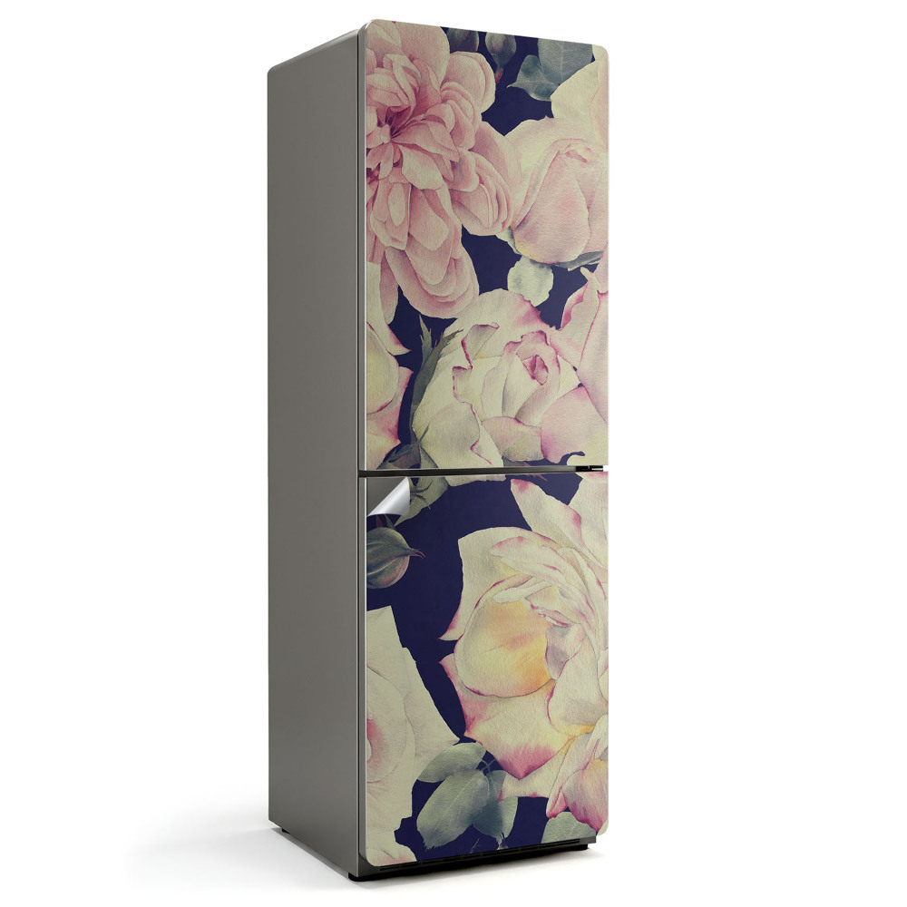 Fólie na lednici Květinový motiv v realistickém stylu