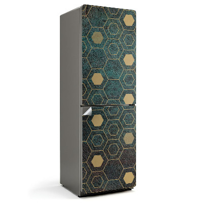 Samolepicí tapeta na lednici Šestihranné rámy v moderním stylu