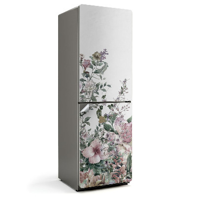 Fólie na lednici Květinový motiv s prvky přírody