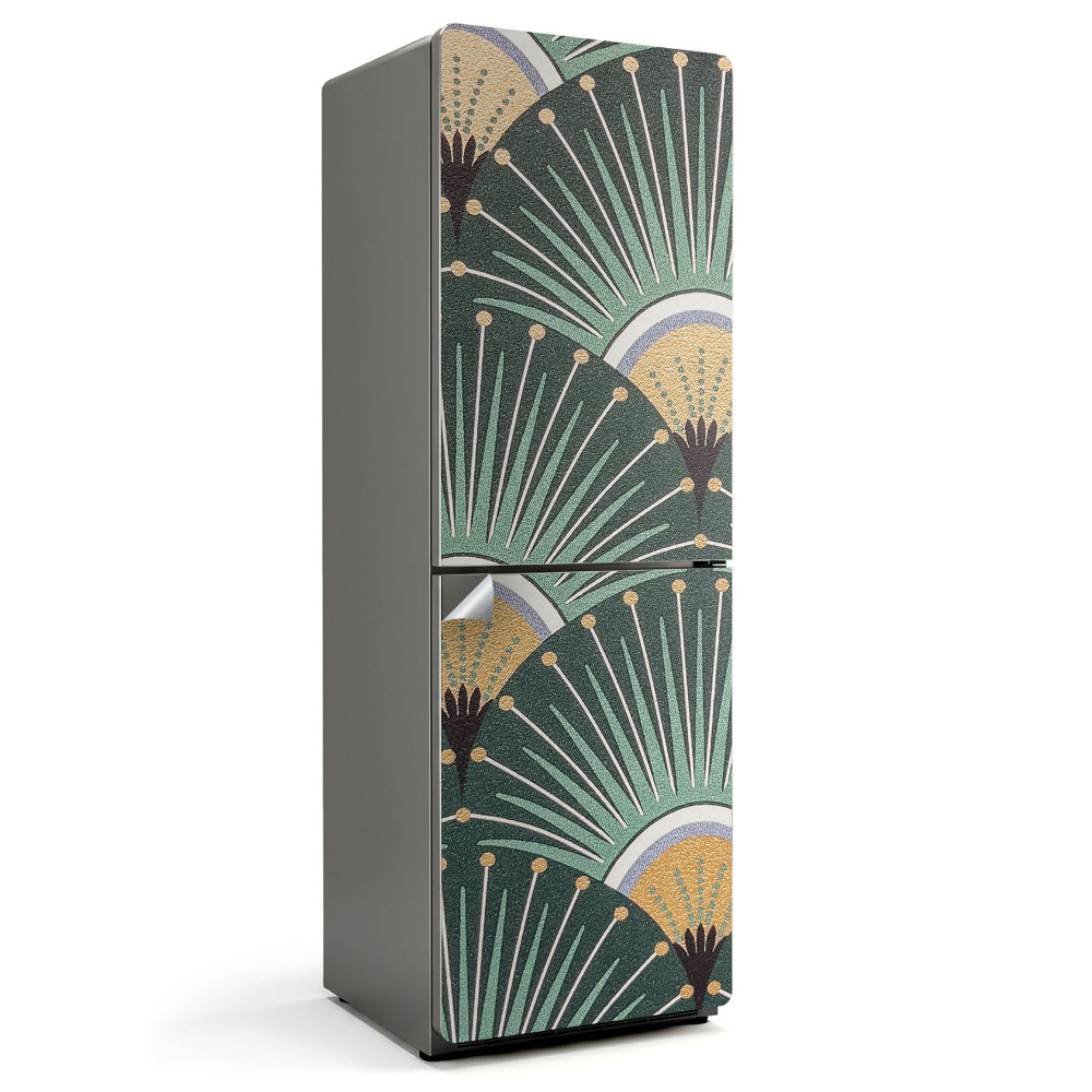 Samolepicí tapeta na lednici Vějířový a vlnový vzor