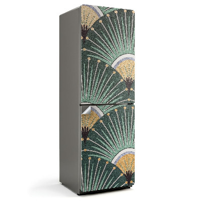 Samolepicí tapeta na lednici Vějířový a vlnový vzor