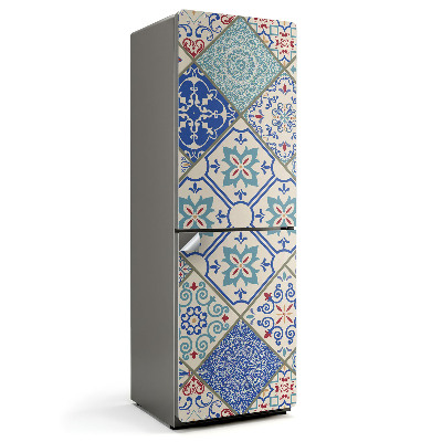 Tapeta na lednici Moderní motivy ve formě dlaždic