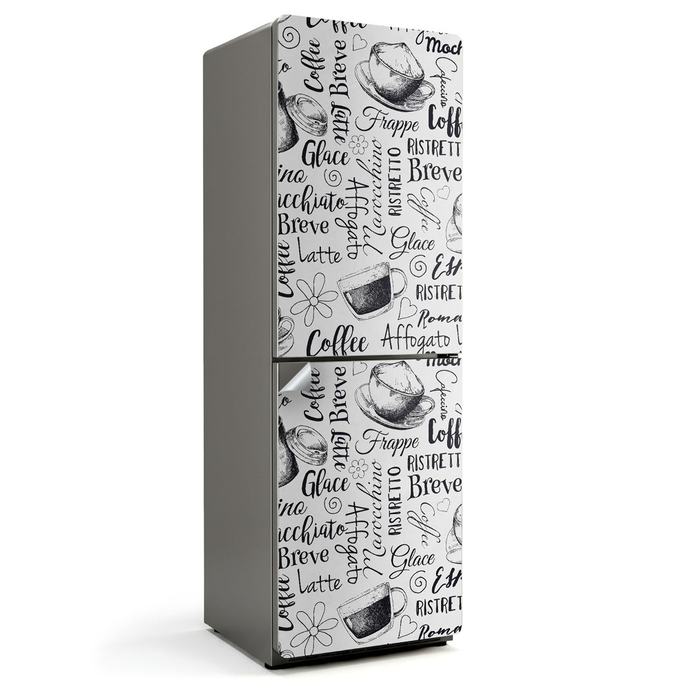 Fólie na lednici Vzory na kávové šálky