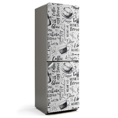 Fólie na lednici Vzory na kávové šálky