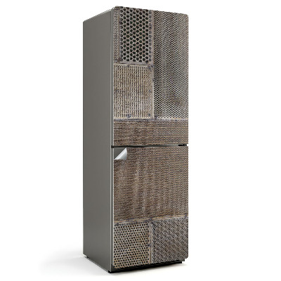 Samolepicí tapeta na lednici Děrovaný ocelový vzor