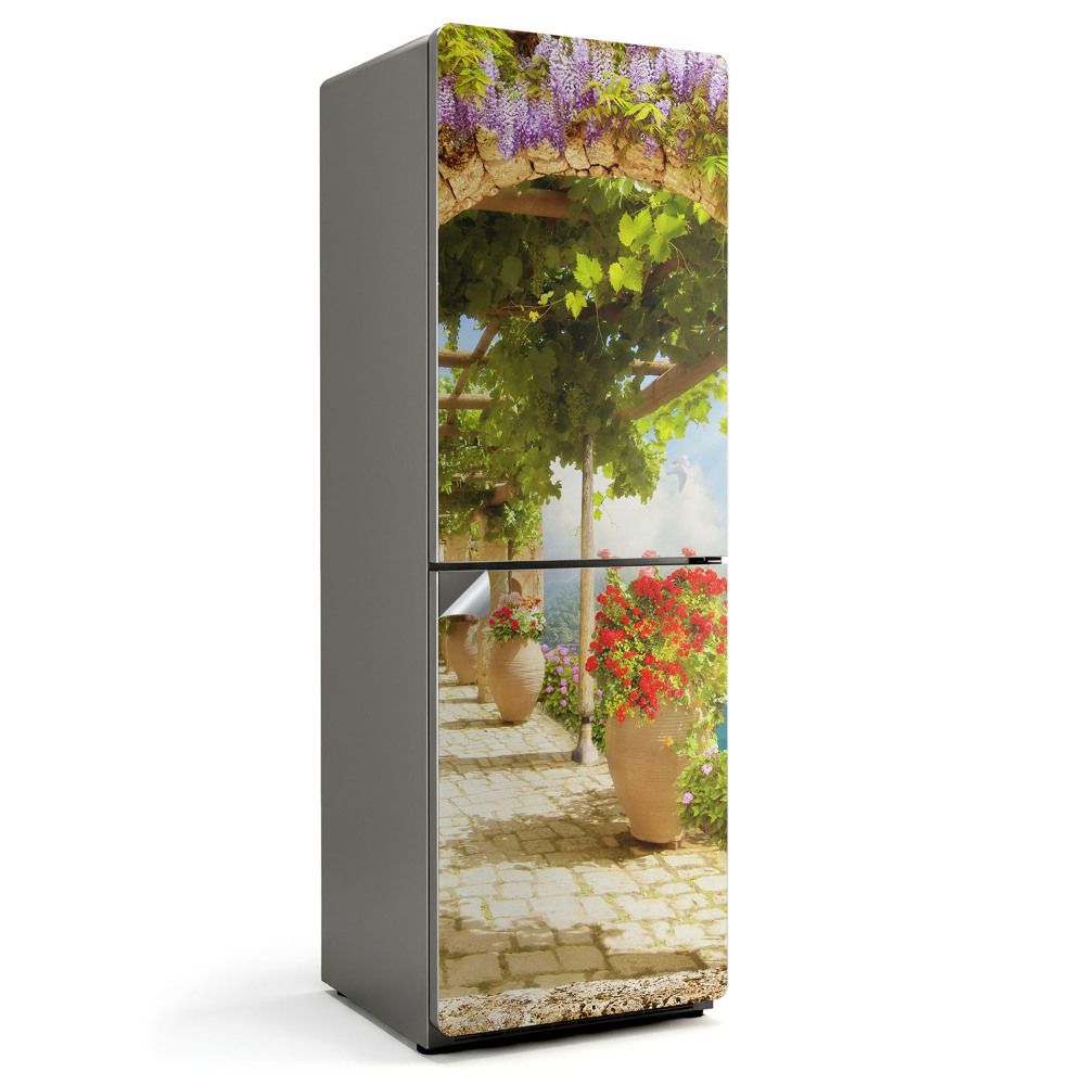 Fólie na lednici Květinový ráj v zahradě