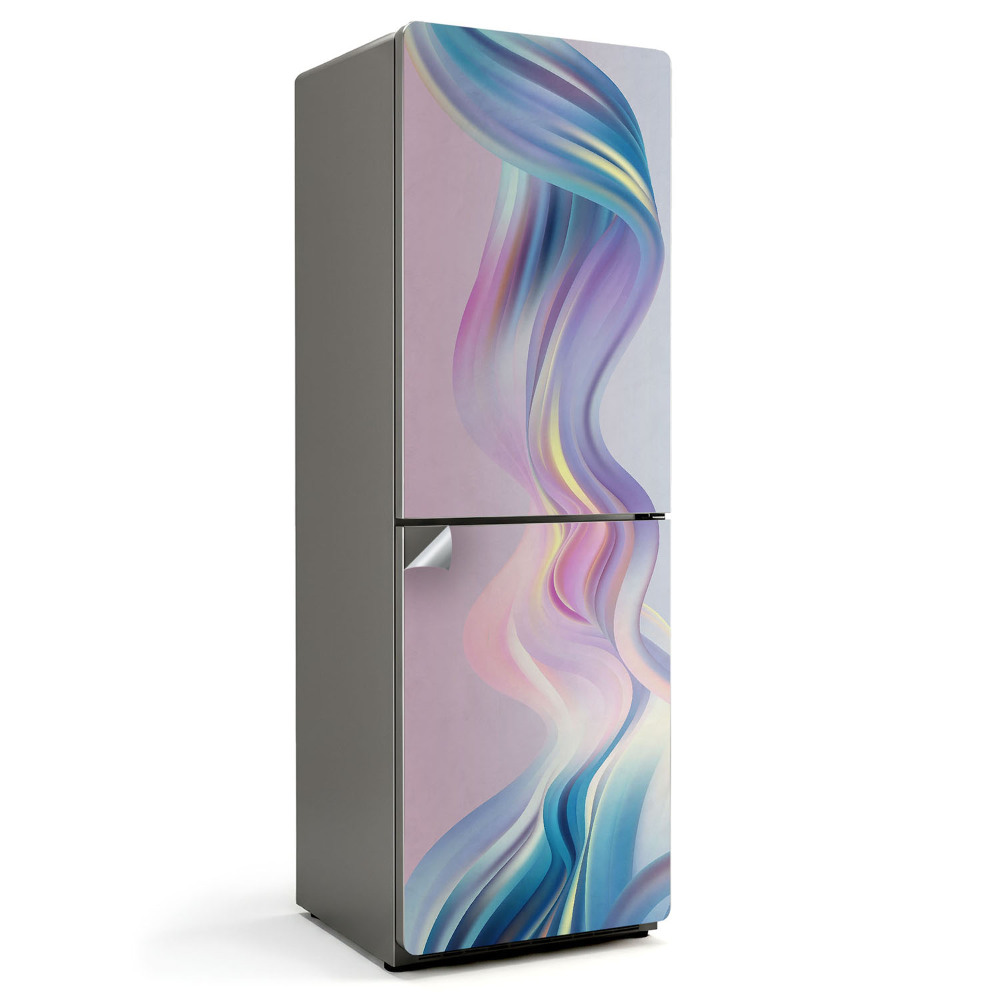 Fólie na lednici Pastelové vlny v jemných tónech