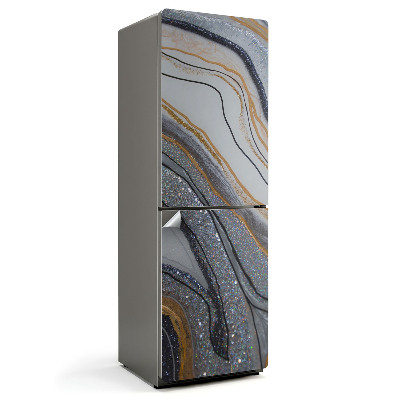 Samolepka na lednici Vlny a čáry v abstraktním stylu