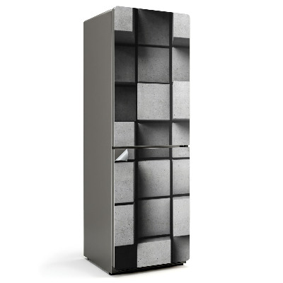 Tapeta na lednici 3D krychlový vzor