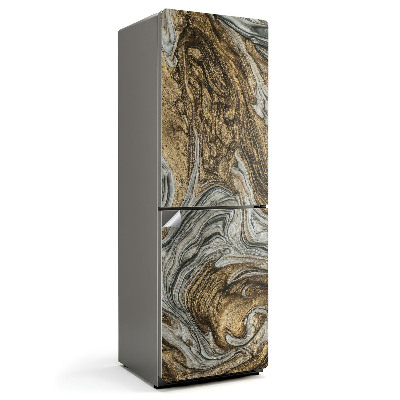 Samolepka na lednici Tekuté vlny v abstraktním stylu