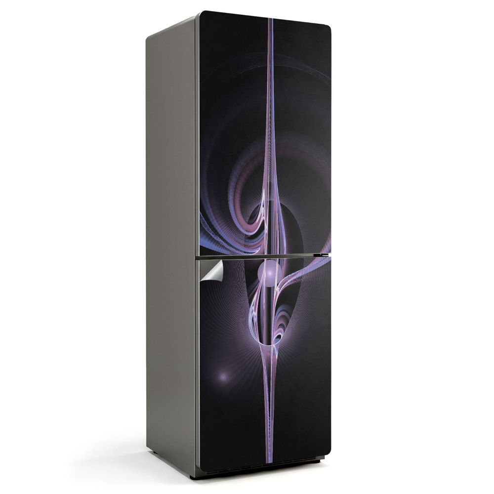 Fólie na lednici Abstraktní styl vln