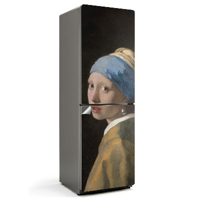 Samolepicí tapeta na lednici Portrét dívky s klenotem