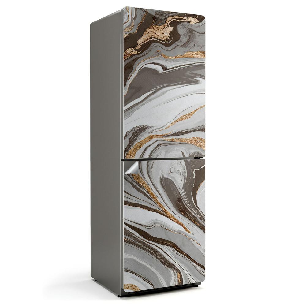 Tapeta na lednici Tekuté vlny v abstraktním stylu