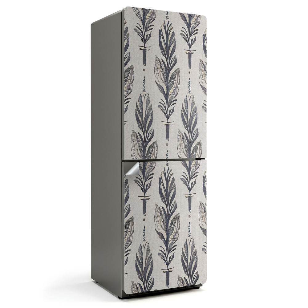 Tapeta na lednici Peří ve svislém uspořádání