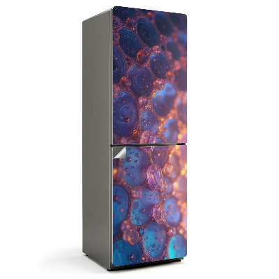 Samolepicí tapeta na lednici Abstraktní tvary a bubliny