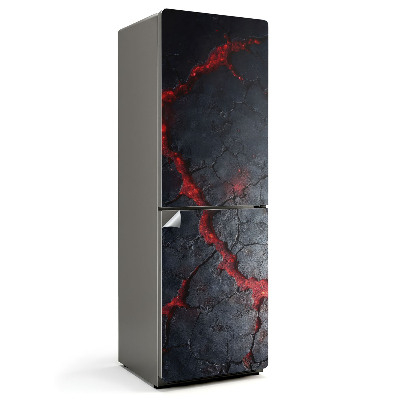 Samolepka na lednici Textura prasklé lávy