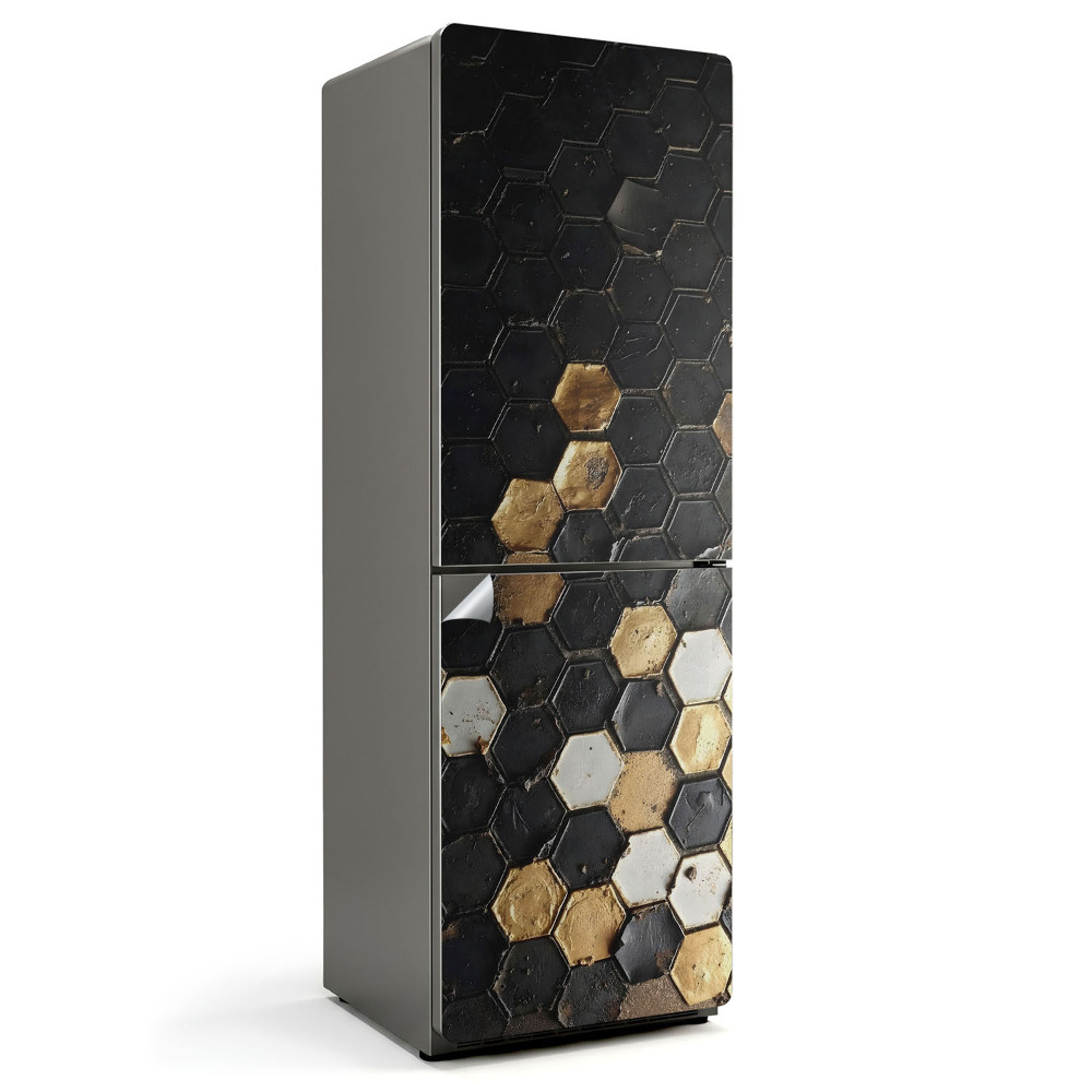 Tapeta na lednici Šestiúhelníkový geometrický motiv