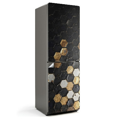 Tapeta na lednici Šestiúhelníkový geometrický motiv