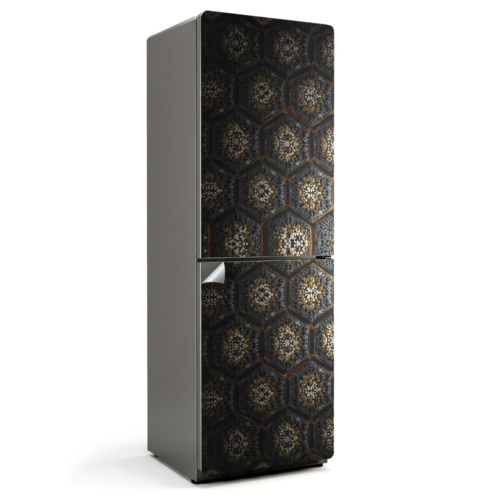 Samolepka na lednici Šestiúhelníkový motiv s detaily