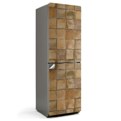 Samolepicí tapeta na lednici Zemité dlaždicové tóny