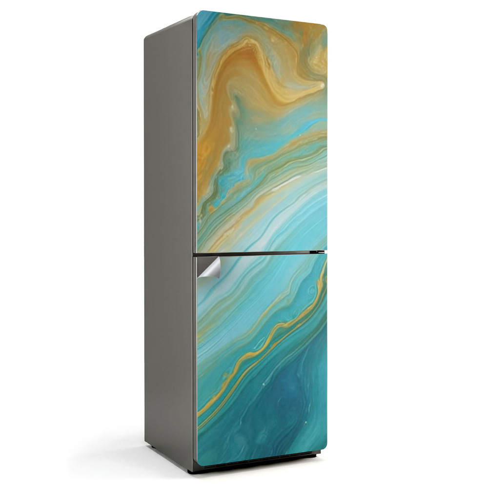 Tapeta na lednici Vlny barevné abstrakce