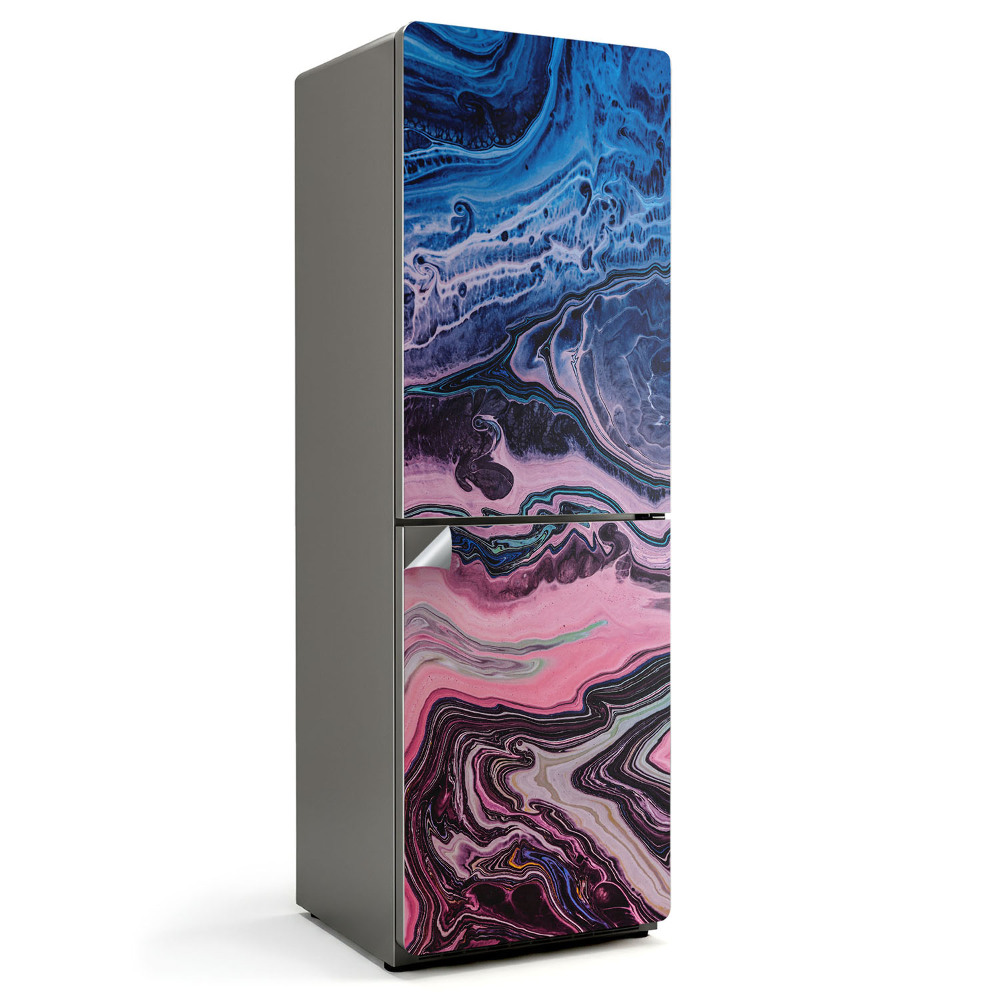 Samolepicí tapeta na lednici Dynamické vlny v abstraktním tanci