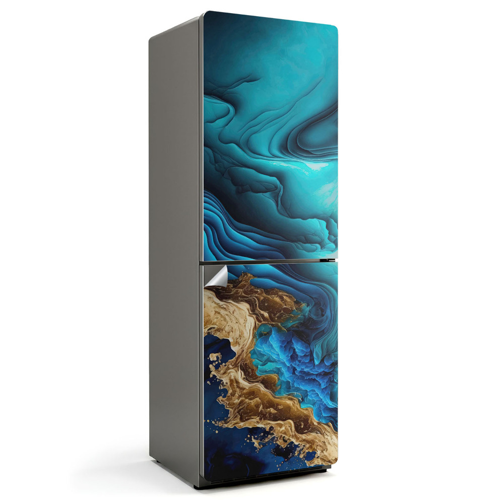 Tapeta na lednici Vlny a struktury v abstraktním stylu