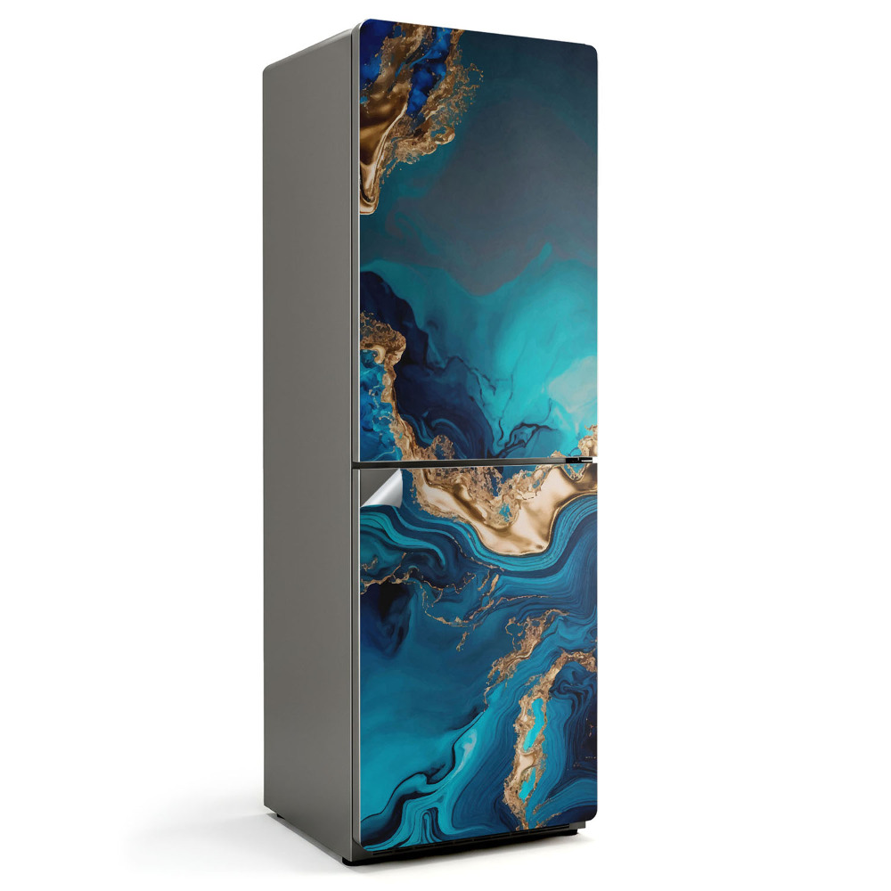 Samolepka na lednici Abstraktní tvary a vlny