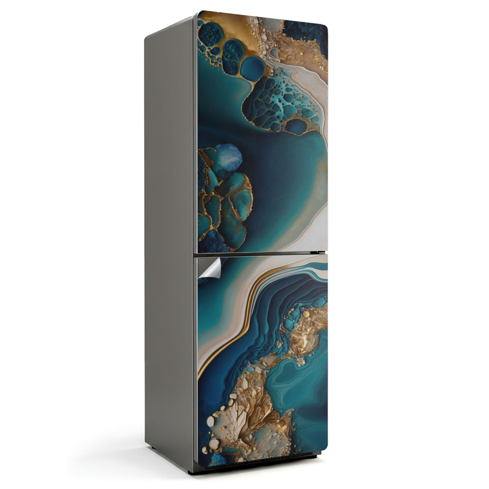 Fólie na lednici Abstraktní tvary a vlny