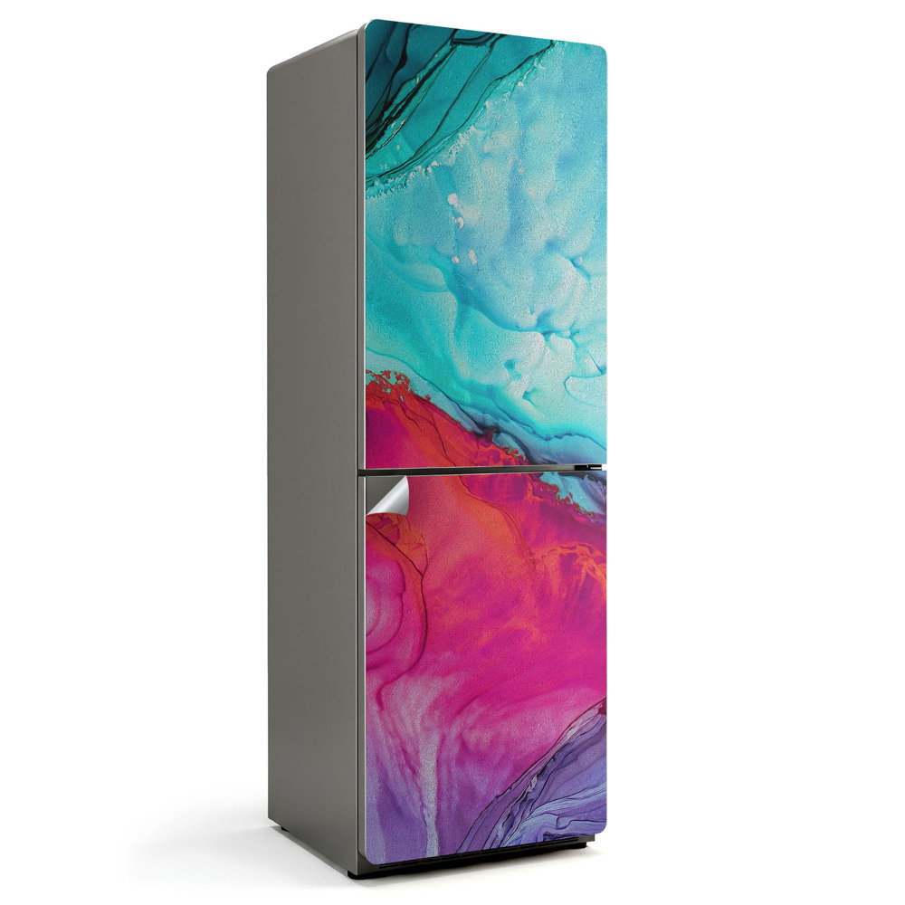 Fólie na lednici Abstraktní tekutý motiv