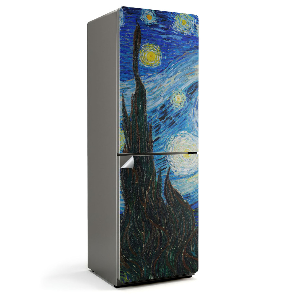 Tapeta na lednici Noční krajina s hvězdami