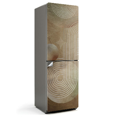 Tapeta na lednici Abstraktní kruhy a čáry