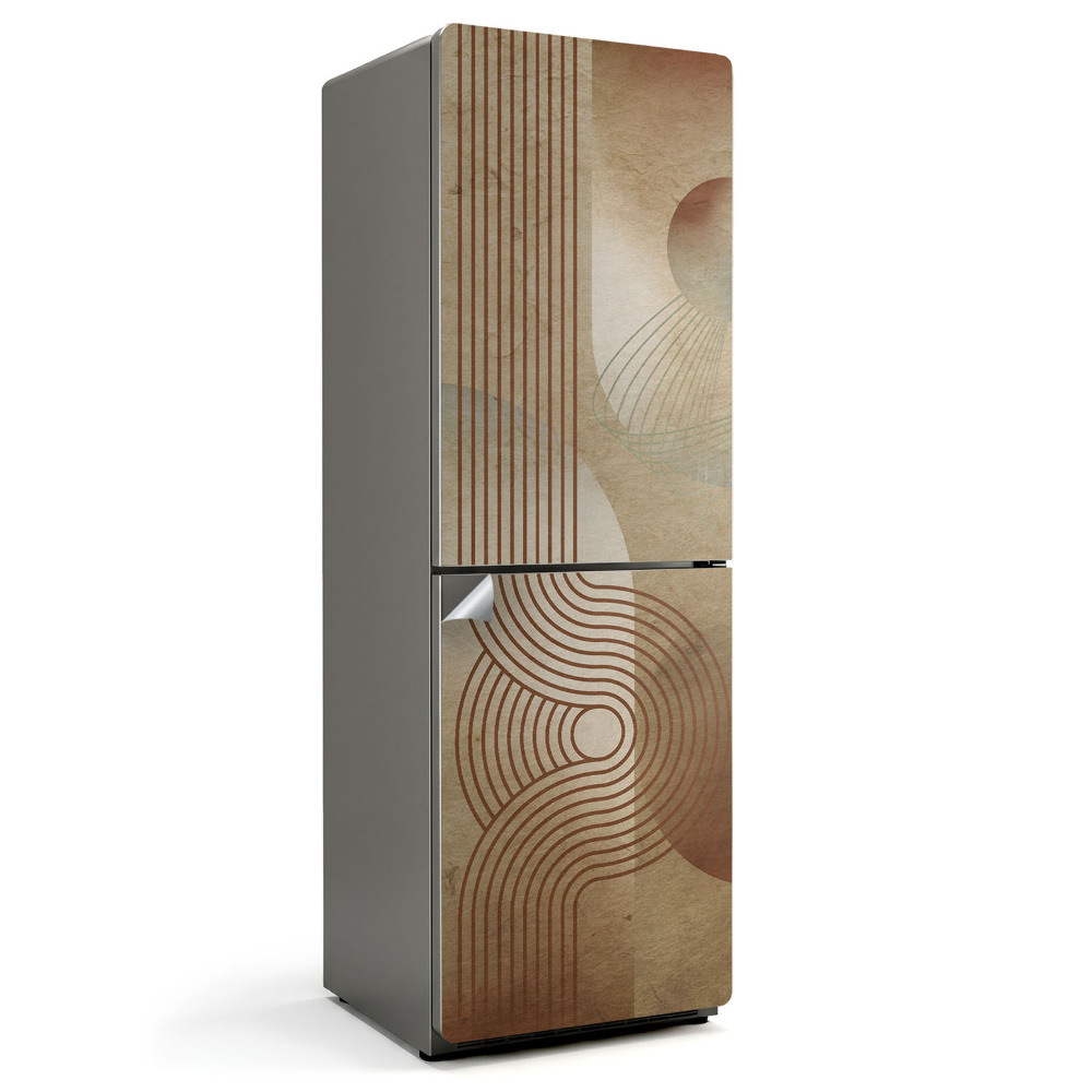 Samolepicí tapeta na lednici Abstraktní vzory čar a tvarů