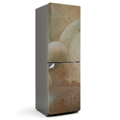 Tapeta na lednici Dynamické kruhy a čáry