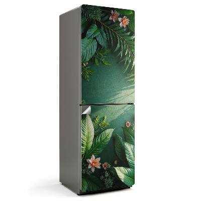 Samolepicí tapeta na lednici Květinový a listový motiv z přírody