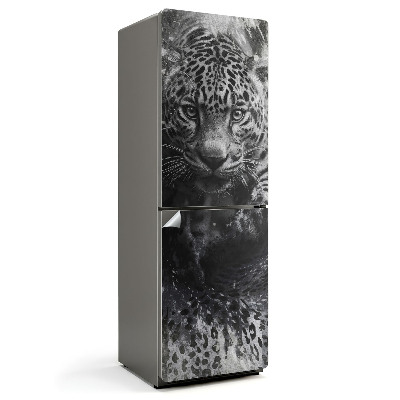 Samolepicí tapeta na lednici Divoká tvář jaguára