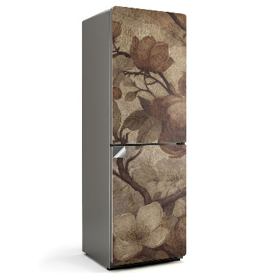 Fólie na lednici Květinový motiv v jemných odstínech