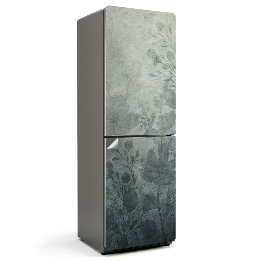 Tapeta na lednici Květinový motiv v jemných odstínech