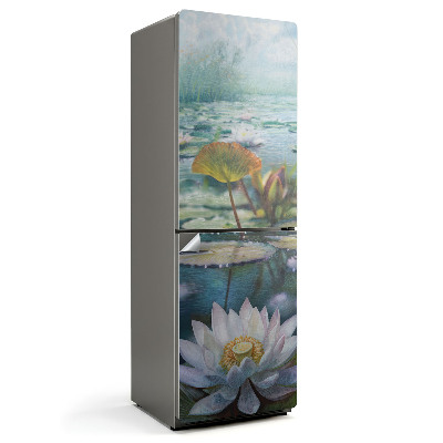 Tapeta na lednici Kvetoucí lilie na vodní hladině