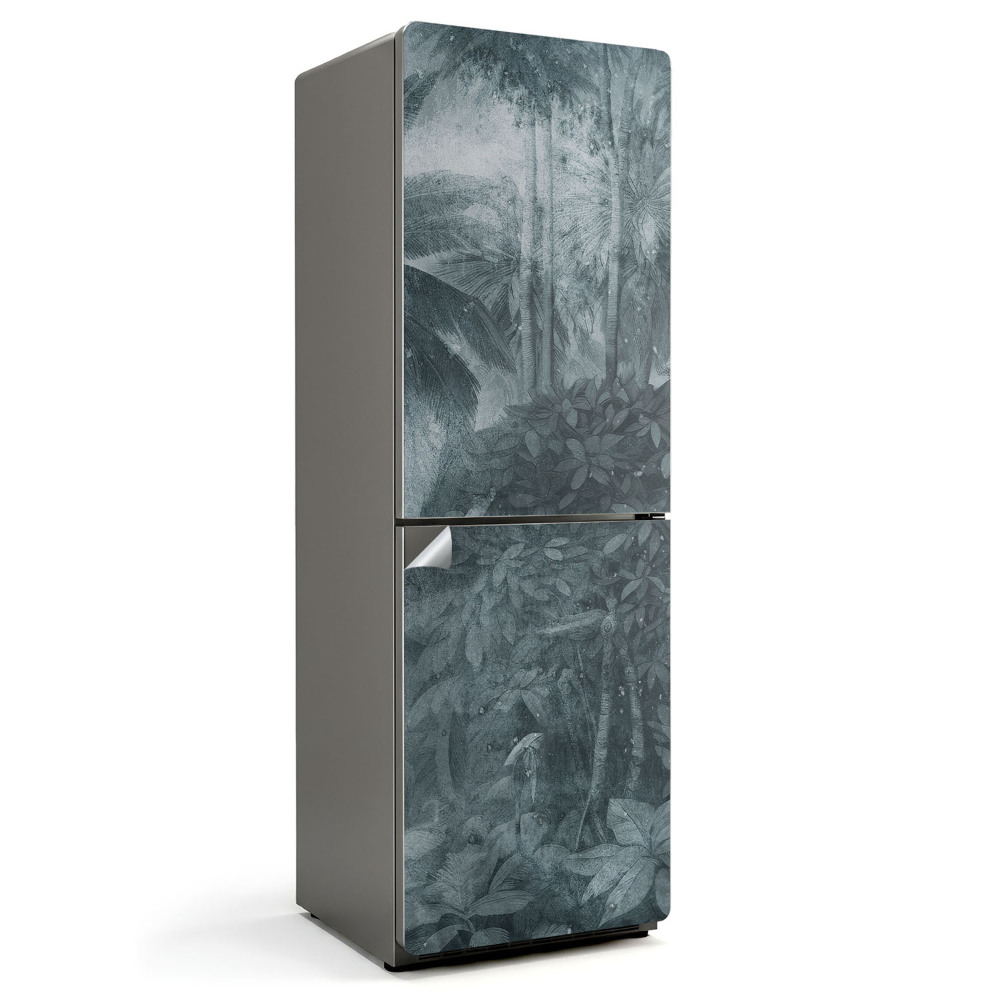 Samolepka na lednici Tropická zeleň v mlhavém prostředí