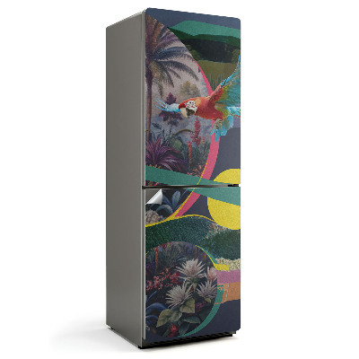 Samolepka na lednici Motiv tropického papouška