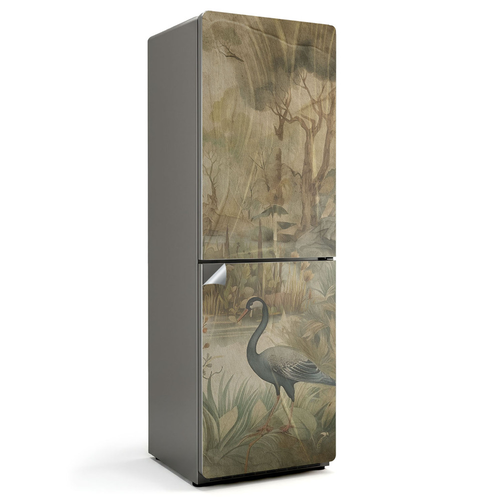 Samolepicí tapeta na lednici Ptačí motiv v divoké krajině