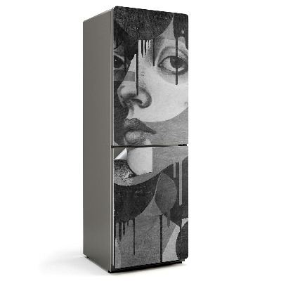 Fólie na lednici Abstraktní obraz obličeje