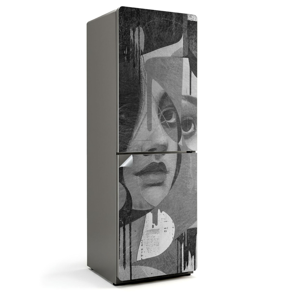 Tapeta na lednici Ženský portrét v abstraktním stylu