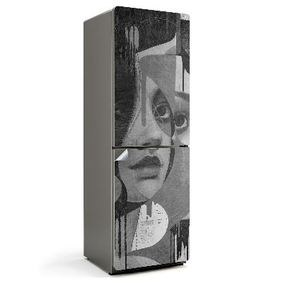 Tapeta na lednici Ženský portrét v abstraktním stylu