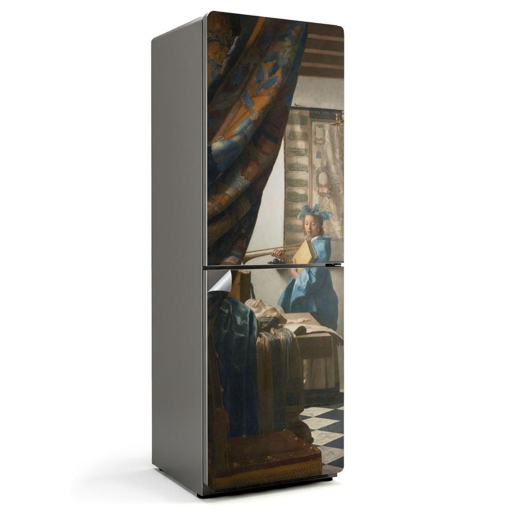 Samolepicí tapeta na lednici Malba ve stylu Vermeera