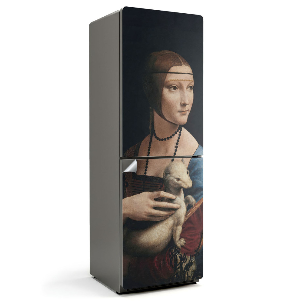 Fólie na lednici Dáma s hranostajem od Leonarda da Vinciho