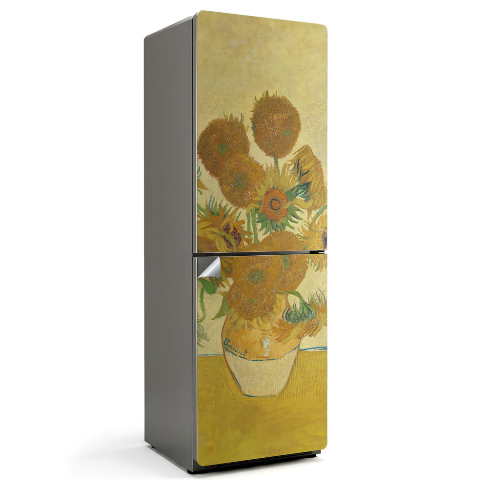 Samolepicí tapeta na lednici Slunečnice od Van Gogha
