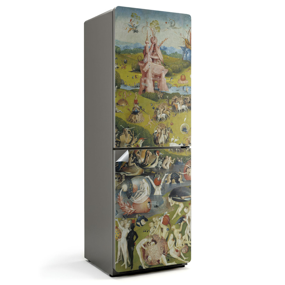 Samolepicí tapeta na lednici Boschova zahrada pozemských rozkoší